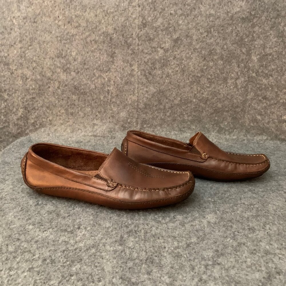 Clarks Men’s Brown Leather Driving Slip On Loafers - Picture 10 of 16
